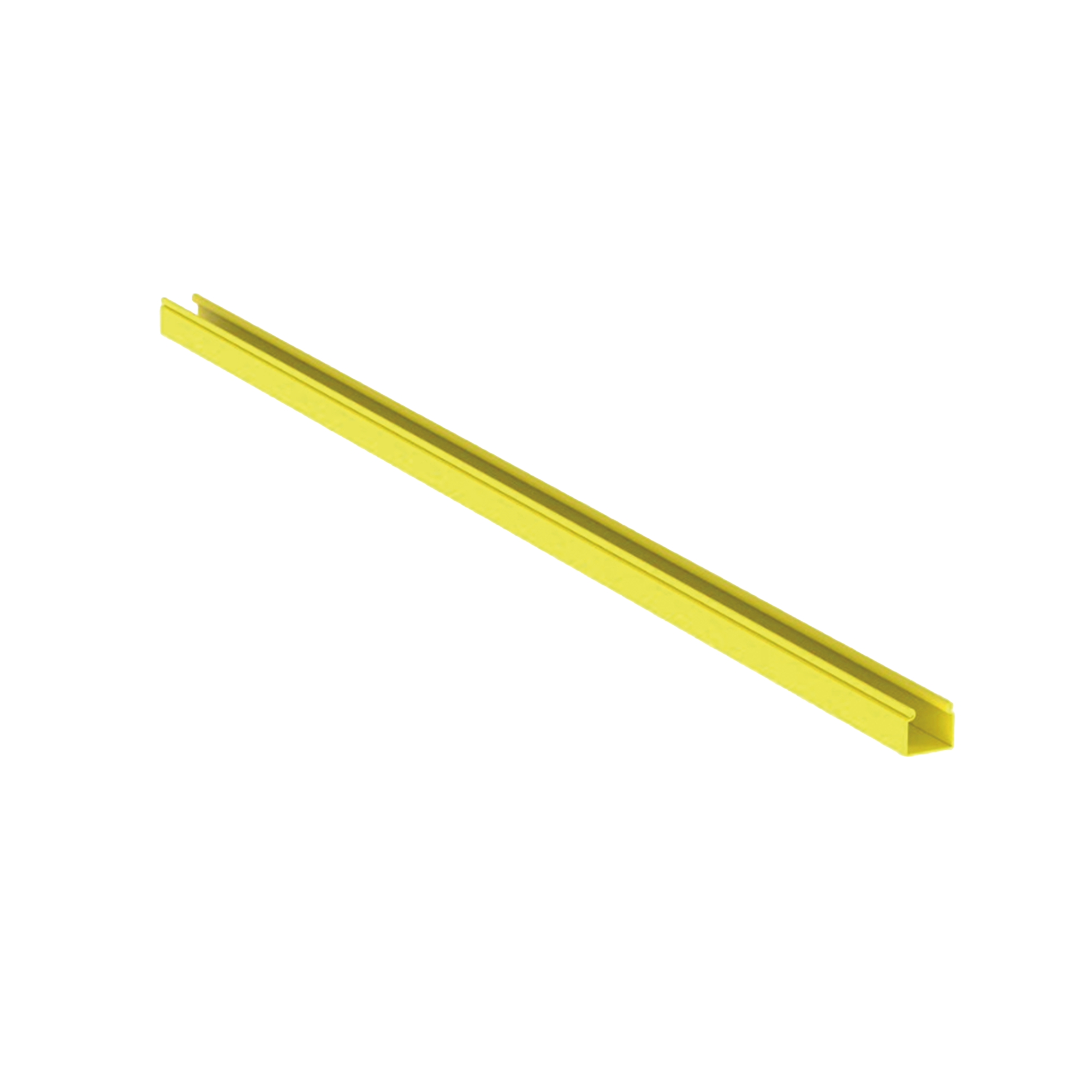 Canaleta FiberRunner™ 2X2 sin Tapa, de PVC Rígido, Color Amarillo, 1.8 m de Largo