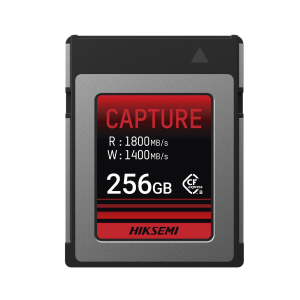 Memoria CFexpress tipo B / Clase 10 de 256 GB / Especializada para Cámaras de Fotografía y Video / 1800 MB/s Lectura / 1400 MB/s Escritura