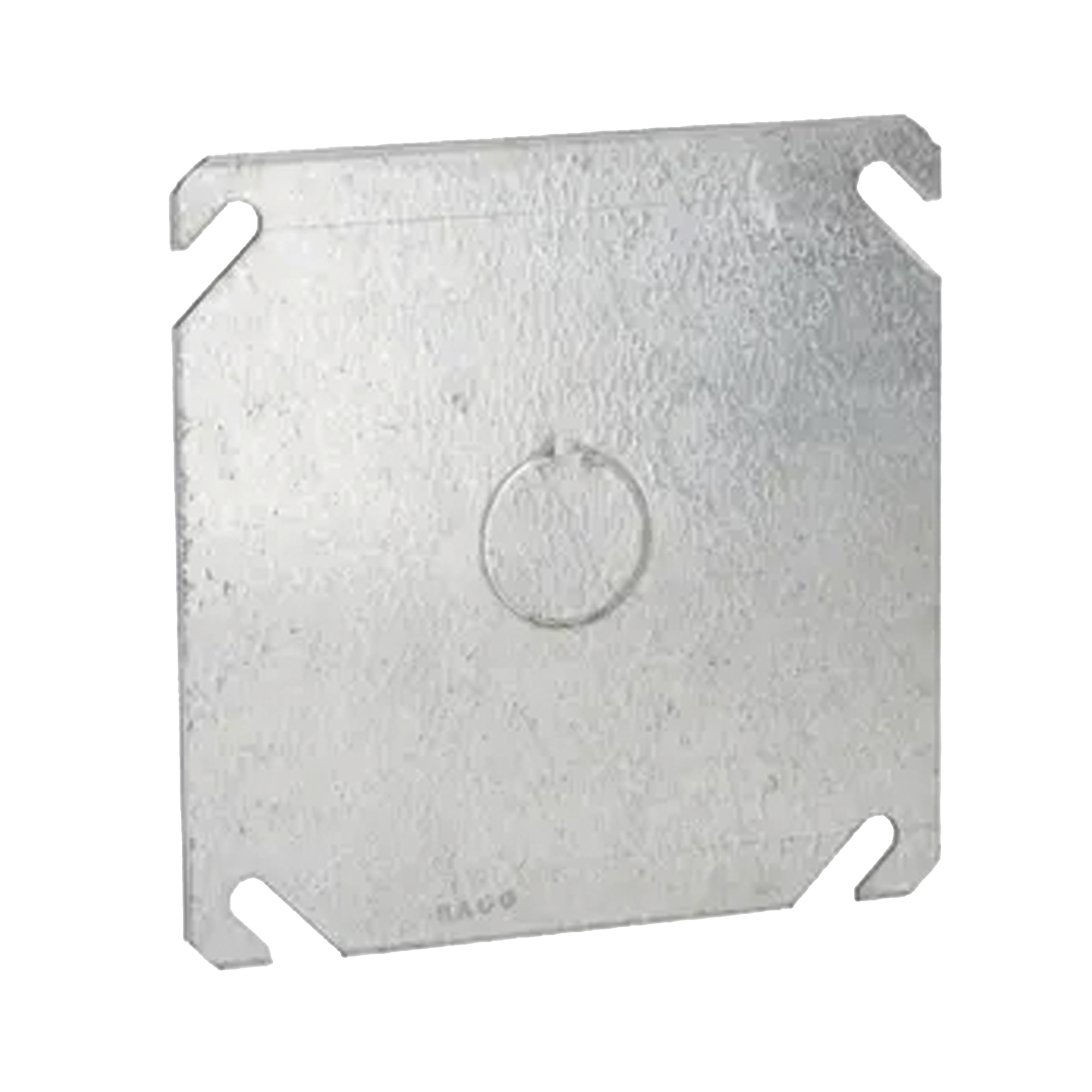 Tapa Cuadrada con Entrada de 1/2 para caja de 4".