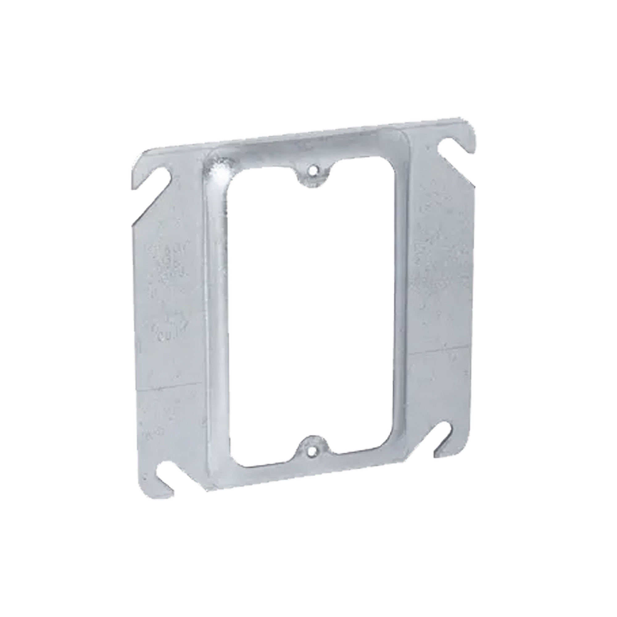 Sobretapa Cuadrada de 4" de Acero Galvanizado con realce de 1/4".