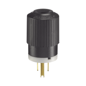 Clavija Negra 15 A 125 V CA 2 Polos 3 Hilos (NEMA 5-15P).