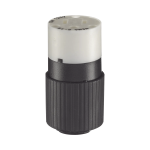 Conector de 15 A 125 V CA/ 2 Polos 3 Hilos/ Grado Industrial/ Color Blanco y Negro/ NEMA 5-15R.