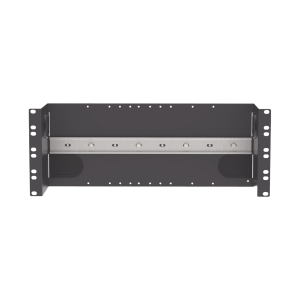 Soporte Industrial Para Instalar Equipos de Montaje en Riel DIN, Para Racks o Gabinetes Estándar de 19in, de 4UR, Color Negro