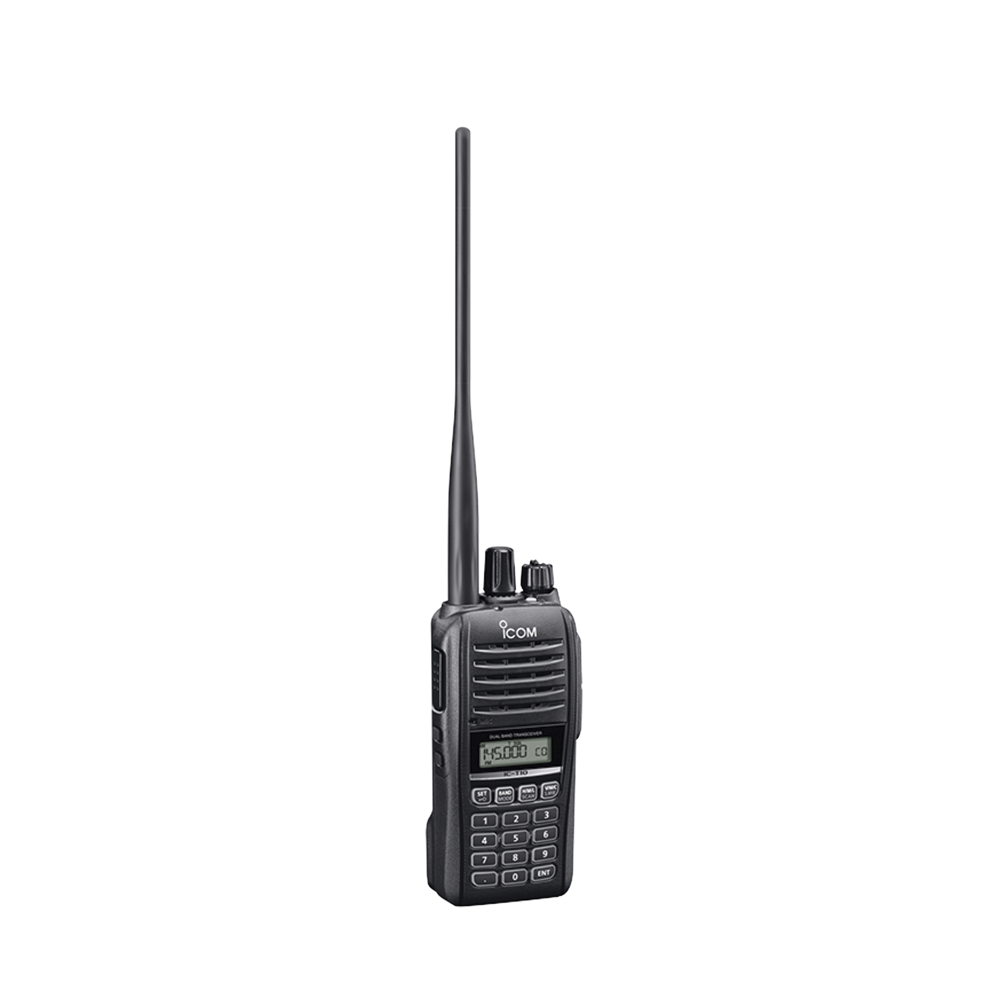 Radio portátil doble banda VHF/UHF, con 5 W de potencia de RF en ambas bandas.