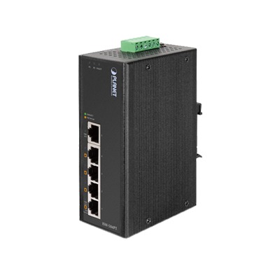 Switch industrial, Temperatura de Operación: -40 a 75ºC, 4 puertos PoE 10/100 + 1 Puerto 100Base-FX