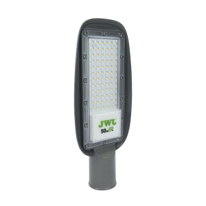 Luminaria LED de 50 W/ 100 - 265 V CA ~50/60 Hz / Fotocelda / Color Blanco/ Dimensiones 160 x 390 x 78 mm / Ángulo de Luz 135°.
