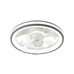 Ventilador de Techo con Luminario LED de  110 V CA 50/60 Hz /  88 W /4500 Lm / 6500 - 4 000 - 2 700 K /3 Tonos de Luz / 500 mm / 6 Velocidades / Dimeable /Color Blanco y Gris.