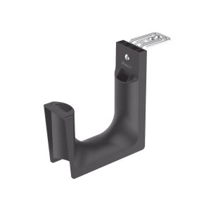 Sujetador STRONGHOLD tipo J (J-Hook), Con Soporte para Montaje en Techo, Para 180 Cables Cat6, Nylon 6.6, Color Negro, 10 piezas