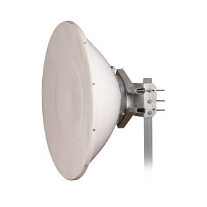 Antena Direccional de Alto Rendimiento / 35.5 ± 1 dBi / 4 ft / 5.9-7.125 GHz / Conectores RP-SMA / Alto Aislamiento al Ruido / Fácil Montaje y herraje de acero inoxidable / Radomo Incluido