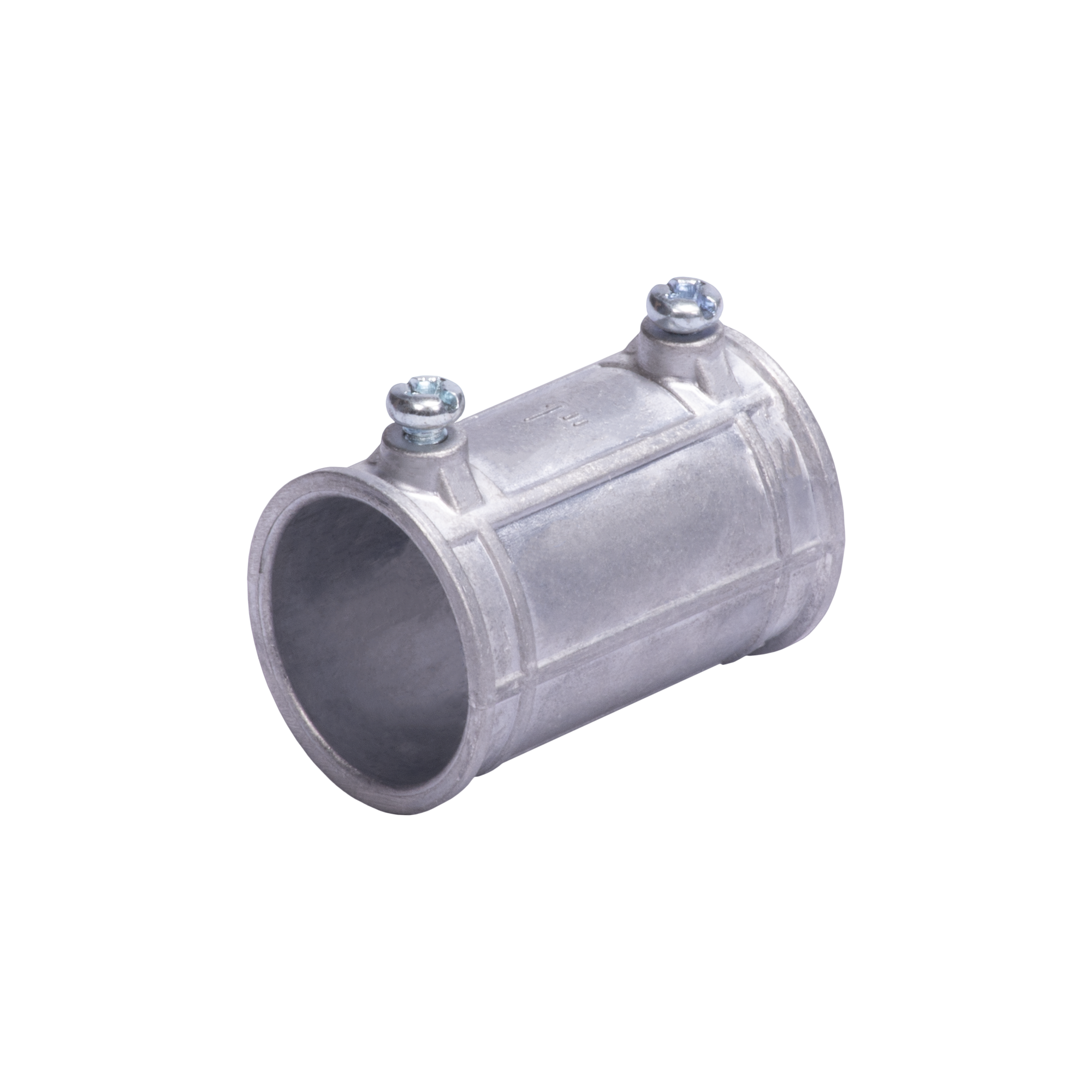 Cople 1 1/4" (32mm) con tornillo pared delgada galvanizado etiqueta verde