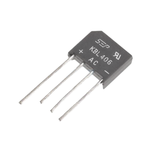 Puente Rectificador de Silicio, 4 Amp. 600 Volt, Fase Sencilla, Encapsulado KBL.