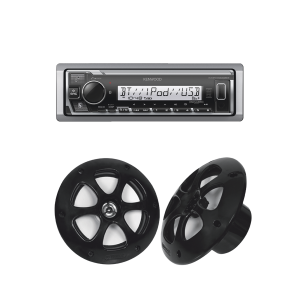 Kit de estéreo con Bluetooth KMR-M332BT | más Par de bocinas KFC-1613MRB