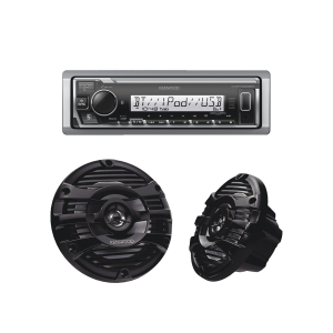 Kit de estéreo con Bluetooth KMR-M332BT | más Par de bocinas KFC-1653MRB