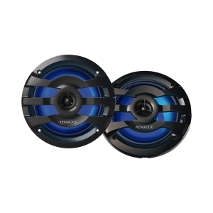 Par de altavoces fabricados en grado marinos en rejilla color negro de 6.5" con iluminación led, potencia máxima de 260 W