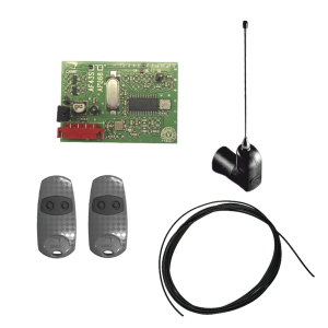 Kit Receptor inalámbrico con antena / Hasta 45M en linea de vista / INCLUYE dos controles y 3 metros de cable RG58 para la antena