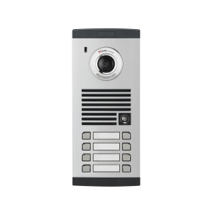 Frente de calle para 8 Apartamentos, compatible con monitores de 4 hilos, expandible a 20 o 32 deptos.