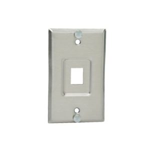 Placa de Pared Telefónica, Salida de 1 Puerto Keystone, de Acero Inoxidable