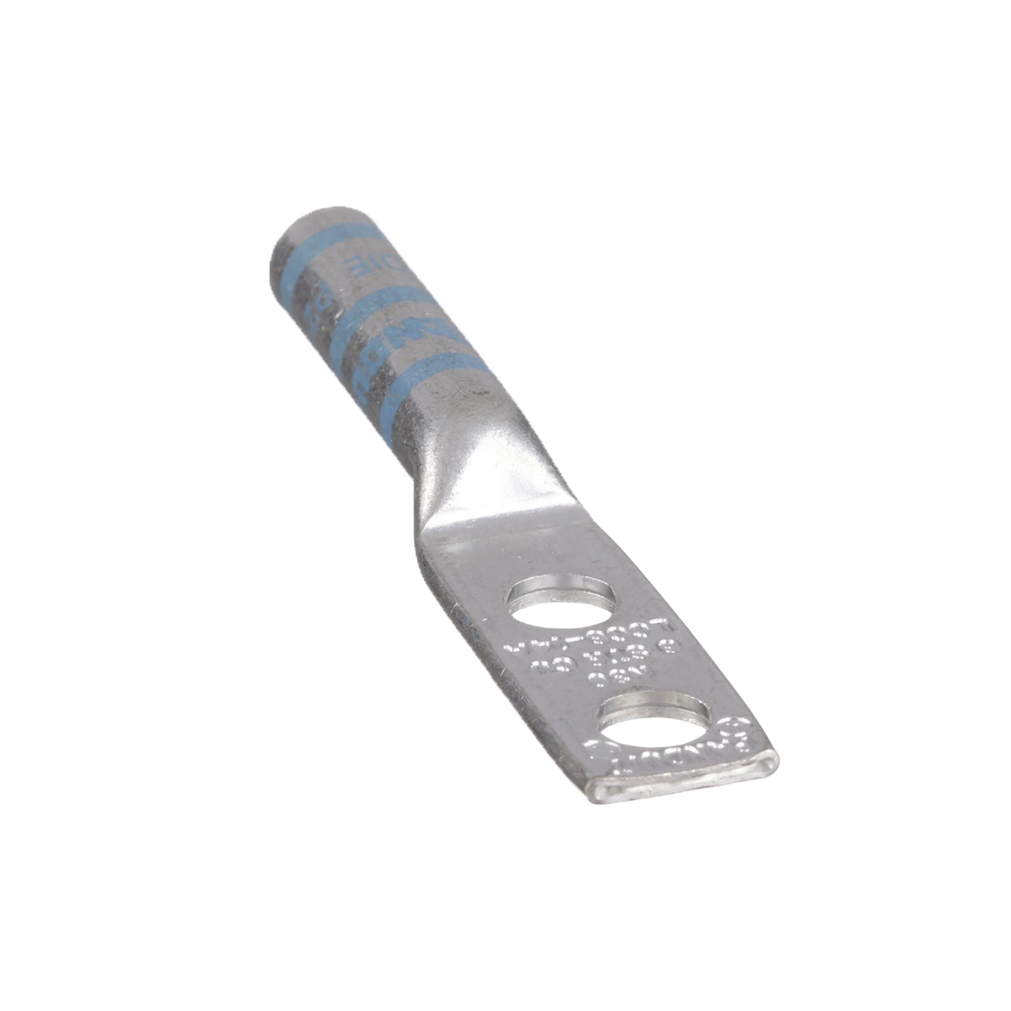 Zapata de compresión LCC6-14A-L para cal. 6 Awg, Doble barreno para tornillo prisionero de 1/4, Espaciado de orificio 16mm, 1 Pz