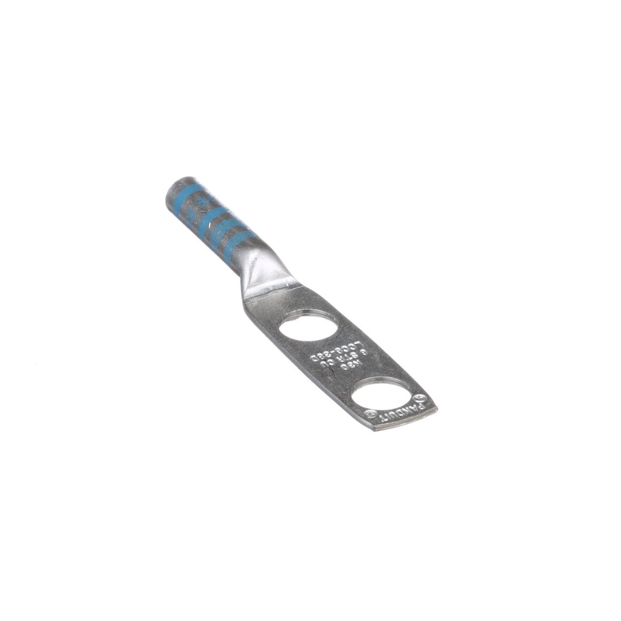 Zapata de compresión LCC6-38D-L para cal. 6 Awg, Doble barreno para tornillo prisionero de 3/8, Espaciado de orificio 25.4mm, 1 Pz