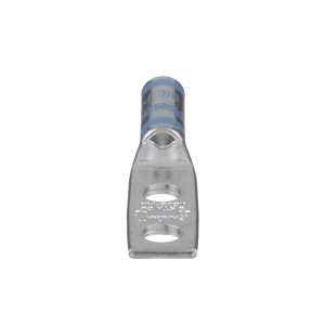 Zapata de compresión LCD6-14A-L para cal. 6 Awg, Doble barreno para tornillo prisionero de 1/4, Espaciado de orificio 16mm, 1 Pz