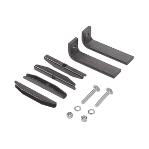 Kit de Accesorios Para Fijar a Piso en Vertical a Escalerilla Recta, de Acero, Color Negro