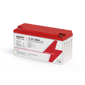 Batería de Litio Ciclo Profundo, 12.8 Vcc 200Ah (LiFePO4 de Celdas Cilíndricas) , Solar, Marina, Máximo 200 A de Descarga