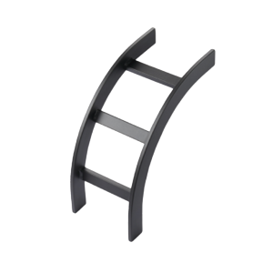 Accesorio de Escalerilla Curva Vertical (Bajada) Exterior, 12 in de Ancho, de Acero, Color Negro