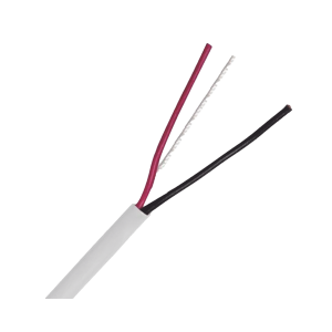 Cable 305 Metros: 2 x 18 AWG, Color Blanco, CM, Para Sistemas de Seguridad y Alarmas
