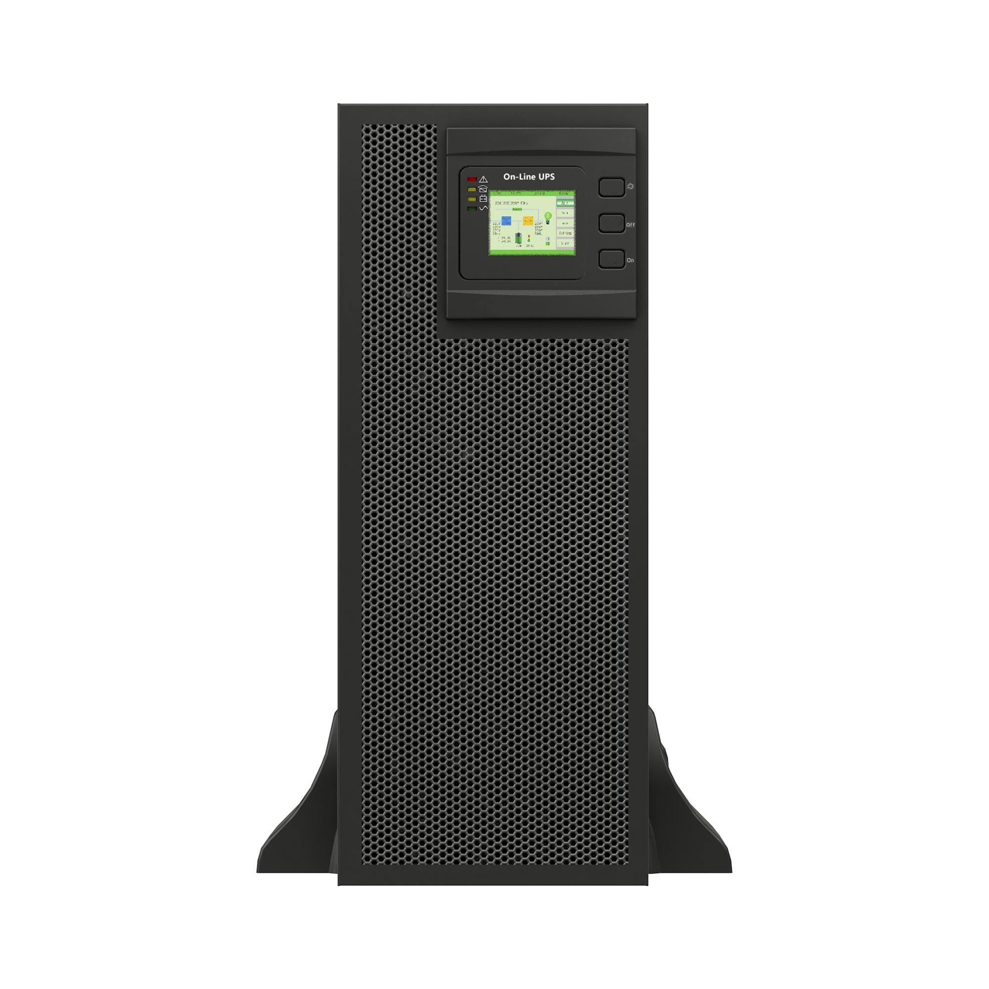 UPS de 30 KVA/30 kW, Online Doble Conversión, 220 Vac L-L de Entrada 3 Fases, Entrada Hardwired, Onda Senoidal Pura, Torre o Rack
