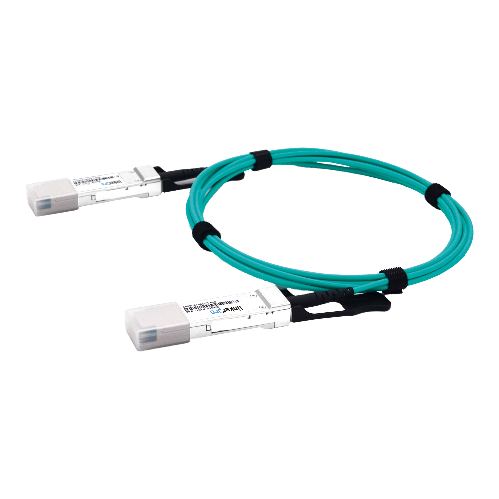 Cable AOC QSFP56 de 200 Gbps a 200 Gbps / Cable de fibra óptica Activo / Longitud: 1 metro