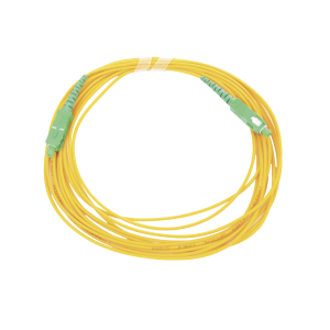 Jumper de Fibra Óptica Monomodo SC/APC - SC/APC Simplex, color amarillo, 5 metros