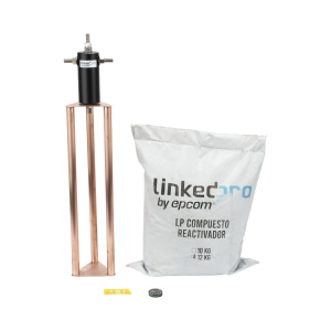 Electrodo de Cobre para Corriente Máxima de 60 Amp. con Compuesto Mejorador de Terreno