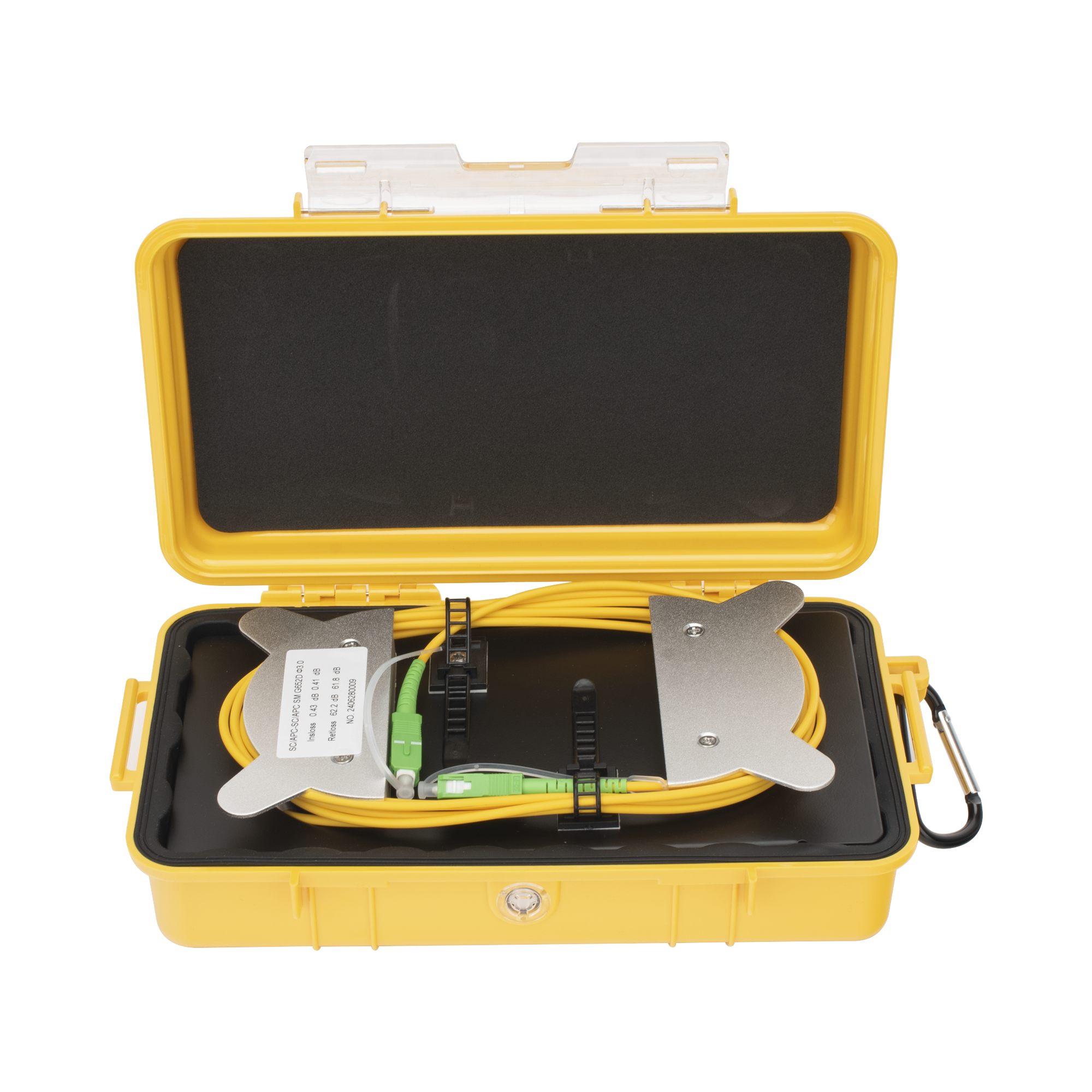 Bobina de Lanzamiento monomodo de 1 km con conectores SC/APC