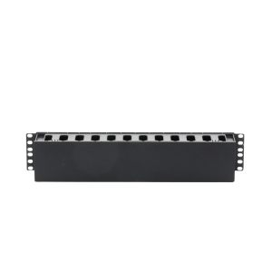 Organizador de Cables Horizontal de 2U para Rack de 19", Fabricado en Polímero Resistente a Deformaciones y Rayones