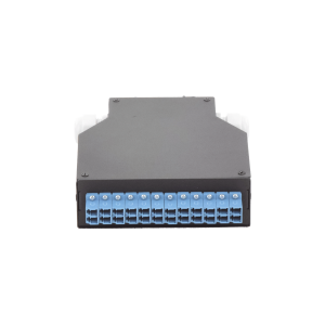 Distribuidor de Fibra Óptica Para Riel Din, 12 acopladores LC/UPC Duplex Monomodo con Charola de Empalme