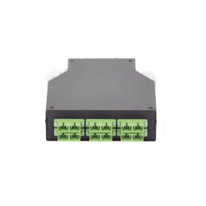 Distribuidor de Fibra Óptica para Riel Din, 6 Acopladores SC/APC Duplex Monomodo con Charola de Empalme