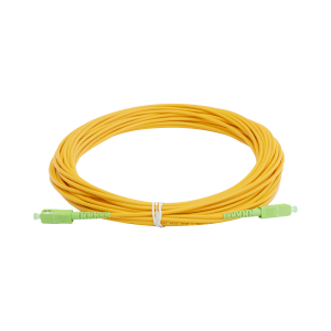Jumper de Fibra Óptica Monomodo SC/APC - SC/APC Simplex, color amarillo, 15 metros