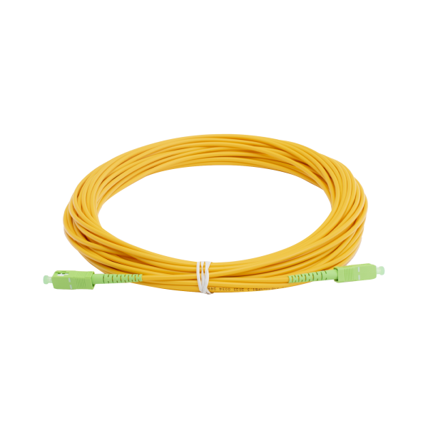 Jumper de Fibra Óptica Monomodo SC/APC – SC/APC Simplex, color amarillo ...
