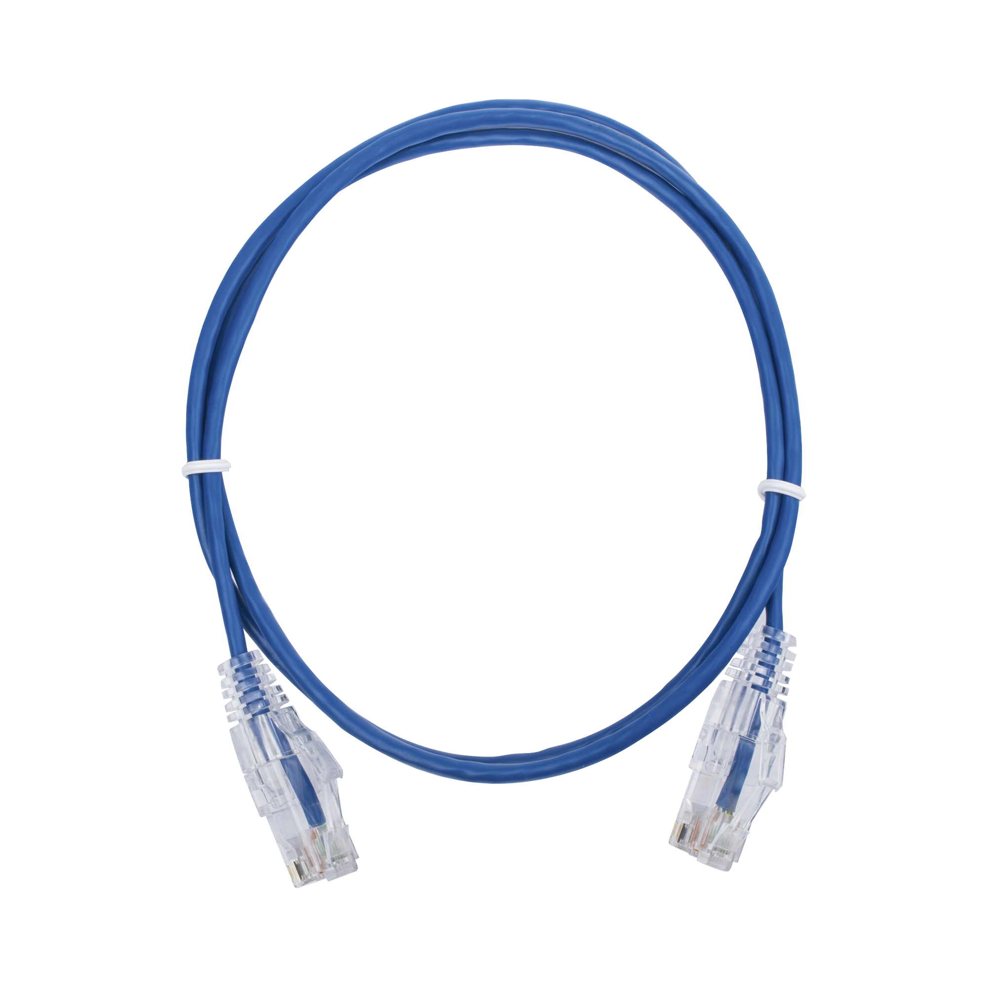 Cable de Parcheo Slim UTP Cat6 - 1 metro, Azul, Diámetro Reducido (28 AWG)