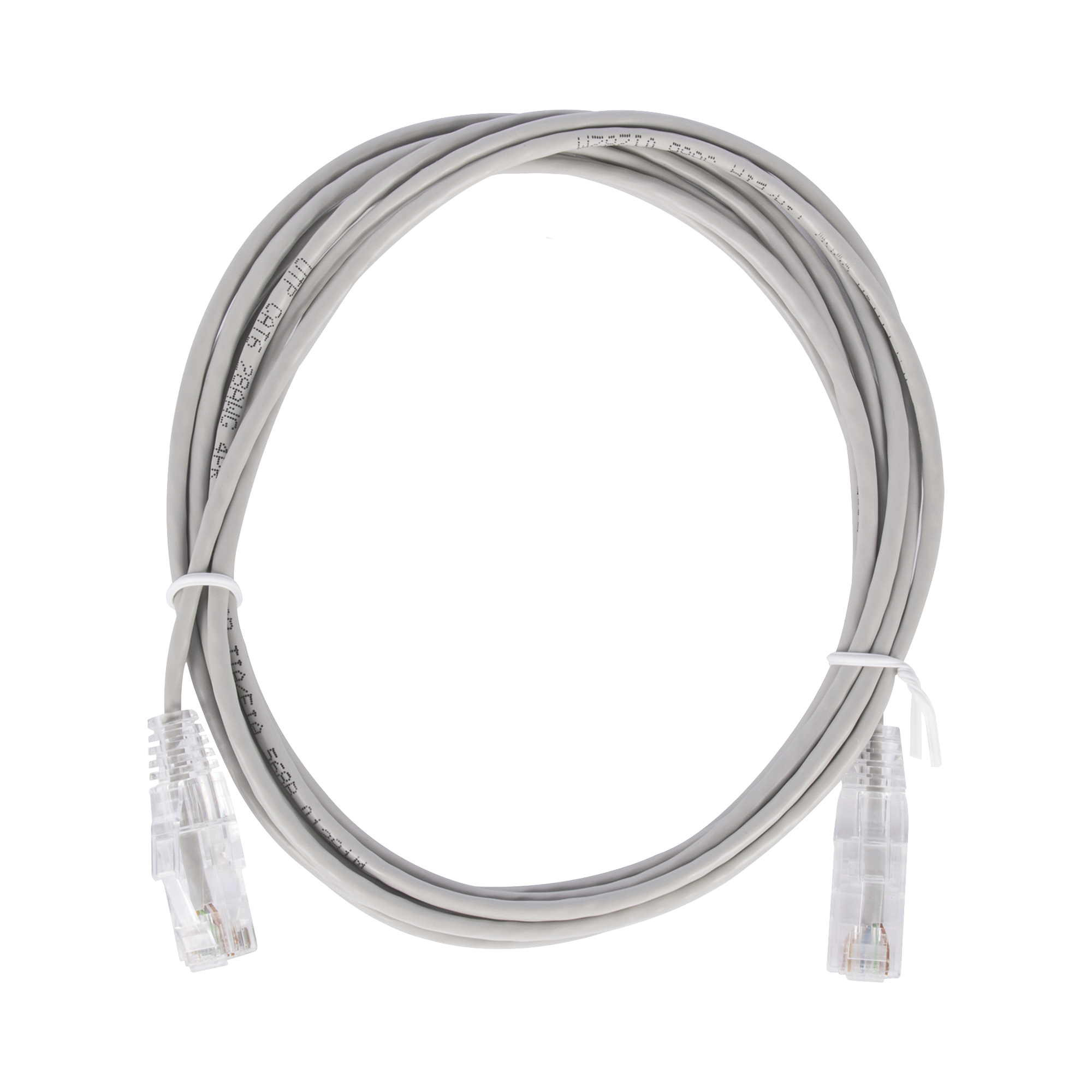 Cable de Parcheo Slim UTP Cat6 - 2 m Gris Diámetro Reducido (28 AWG)