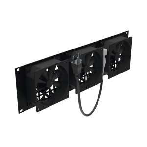 Kit de 3 Ventilador 110 Vca (12 x 12 cm) con Clavija 5-15P. Para instalación en Postes Rack