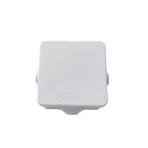Caja de Conexiones Impermeable IP55 con 4 Entradas, 80 x 80 x 50 mm, para Instalaciones Industriales, Comerciales y Residenciales, Incluye Tornillería para su Instalación