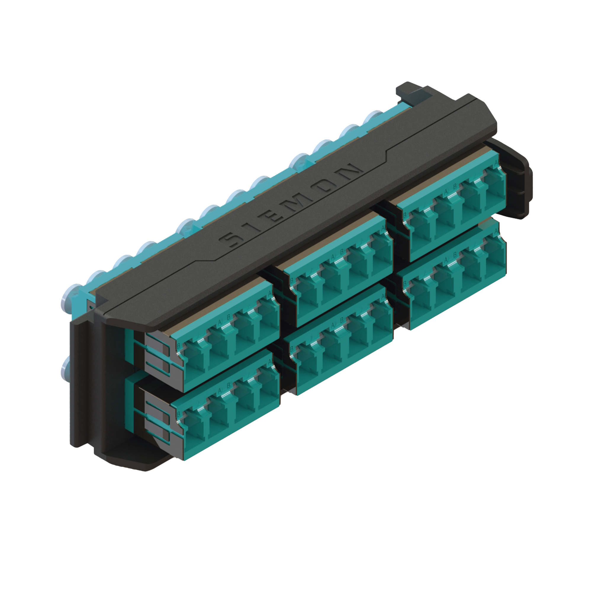 Placa Acopladora LightVerse, 12 Conectores Dúplex LC/UPC, Acepta hasta 24 fibras Multimodo OM3 y OM4  (No Shuttered)