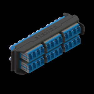 Placa Acopladora LightVerse, 12 Conectores Dúplex LC/UPC, Acepta hasta 24 fibras Monomodo (No Shuttered)