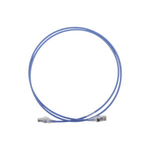 Patch Cord MC6 Modular Cat6 UTP, CM/LS0H, 5ft, Color Azul, Diámetro Reducido (28AWG)