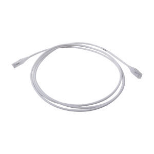 Patch Cord MC6 Modular Cat6 UTP, CM/LS0H, 7ft, Color Blanco, Diámetro Reducido (28AWG)