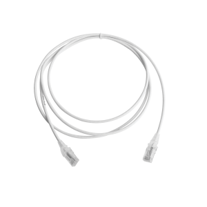 Patch Cord MC6 Modular Cat6 UTP, CM/LS0H, 7ft, Color Blanco, Diámetro Reducido (28AWG), Versión Bulk (Sin Empaque Individual)