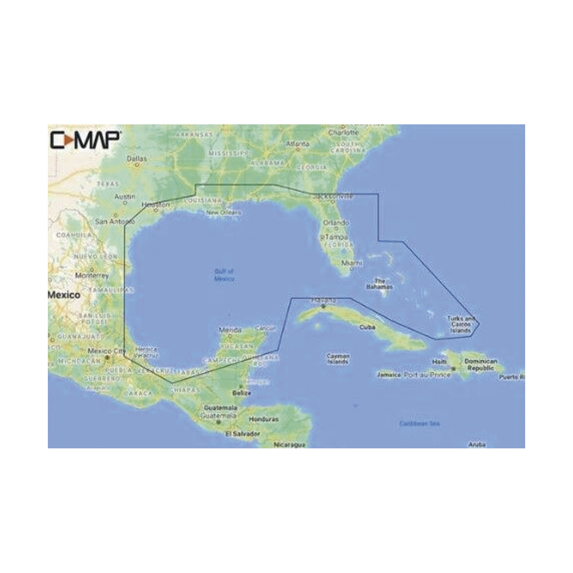 M-NA-Y204-MS C-MAP REVEAL del Golfo de México y Bahamas