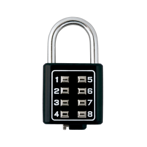 Candado Digital de Combinación M35 / No Requiere Llave / Combinación única integrada por 4 dígitos / Color Negro.