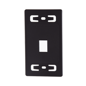 Placa de pared modular MAX, de 1 salida, Color Negro